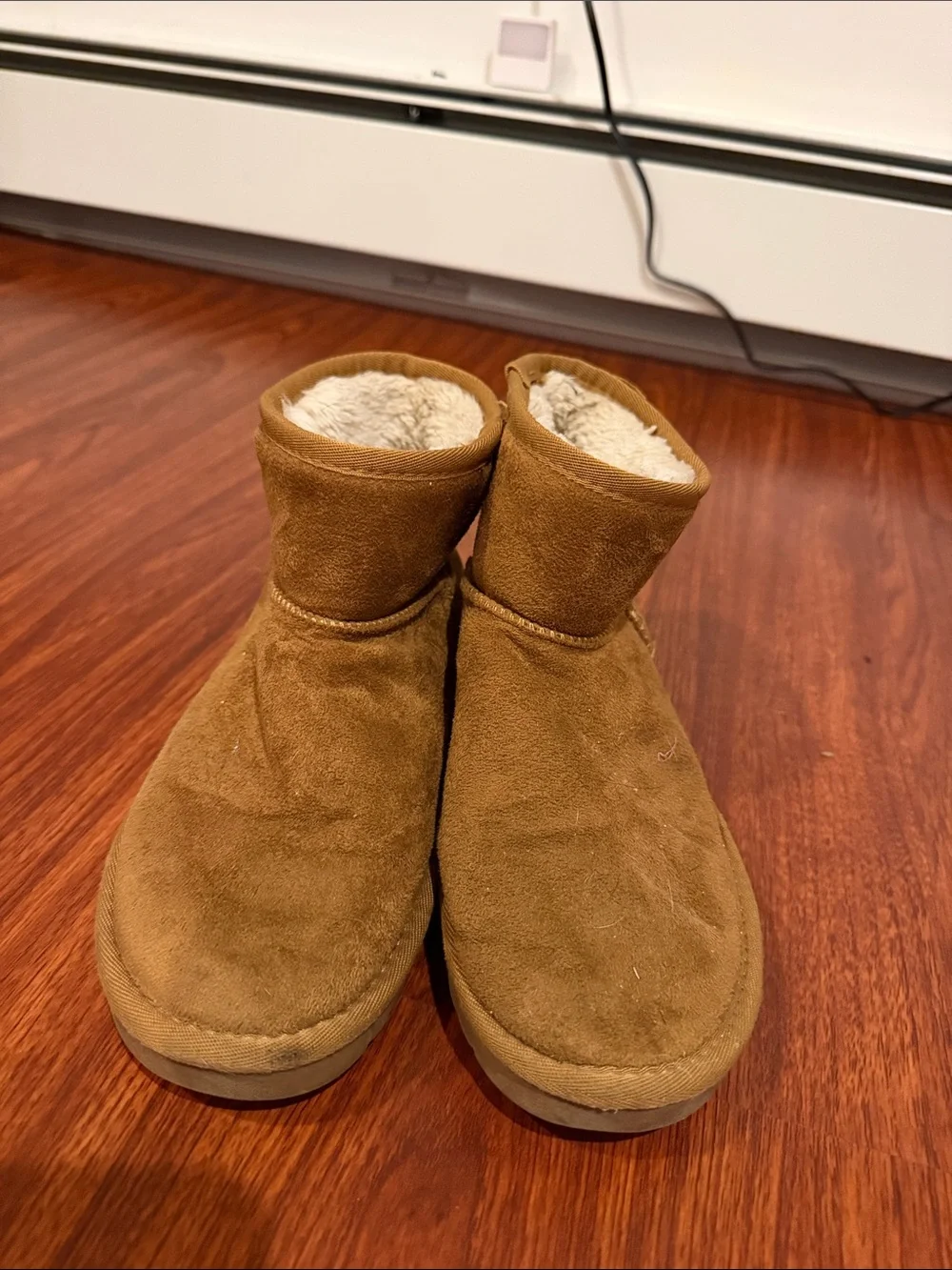 Cozy Faux-Suede Boot in Chestnut Brown